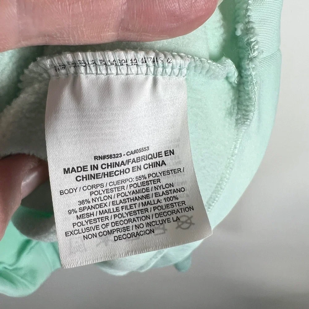 Nike Womens Just Do It Script Logo Sweatshirt Mint‎ Green Drop Shoulder Large